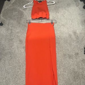 Sleveless 2 Piece Bodycon MIDI Dress